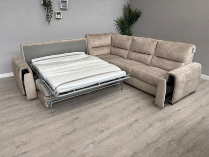Furniture Village FLEX Fabric Large LHF Corner Sofa Bed, Storage Arms, RRP £2945