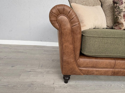 CHATSWORTH Farmhouse Style Fabric 2 Seater Sofa + Love Chair Set RRP £3390