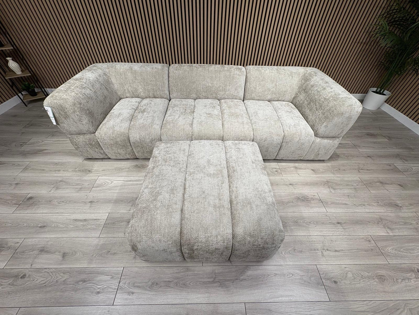Taskers KIRWIN Large Fabric 3 Seater Sofa + Footstool - RRP £2,999