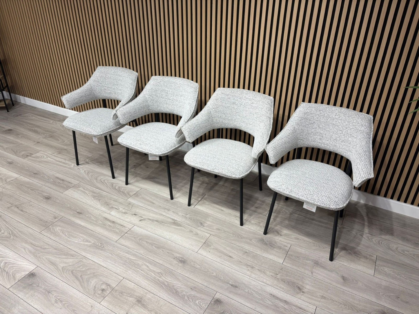NEXT Sample - Textured natural dining chairs
