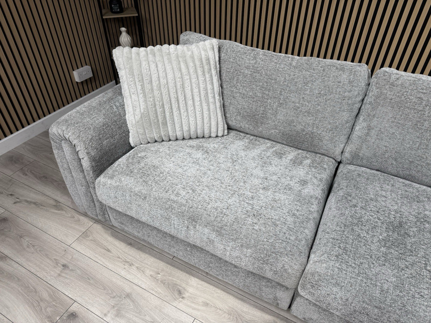 Charlie 4 Seater + Armchair Fabric Sofa Set, Grey - RRP £3098