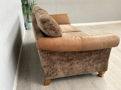 Alexander & James 3 Seater Fabric/Leather Sofa RRP: £2000
