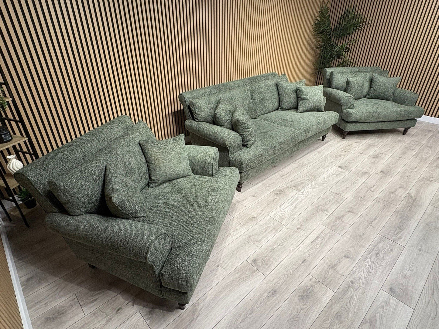 Laura Ashley LYNDEN Style Fabric 3 Seater Sofa + 2 x Armchairs Set - RRP £3695