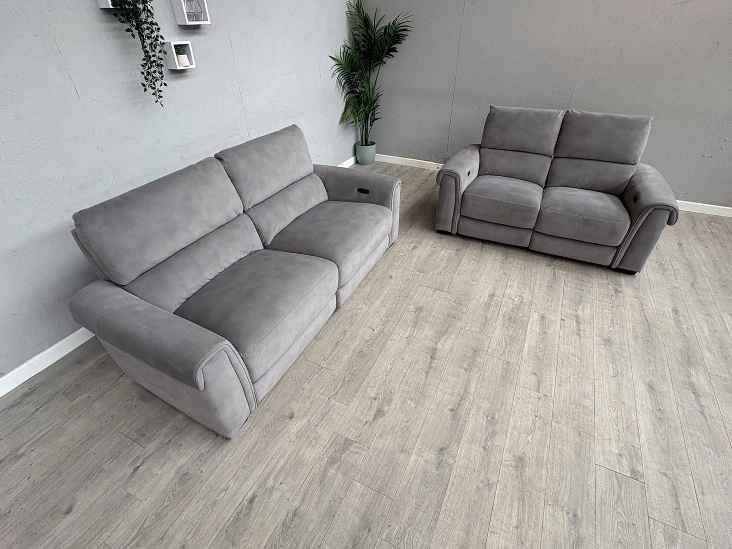 Furniture Village NIXON Fabric 3+2 Seater Power Recliner Sofa Set - RRP £2,290