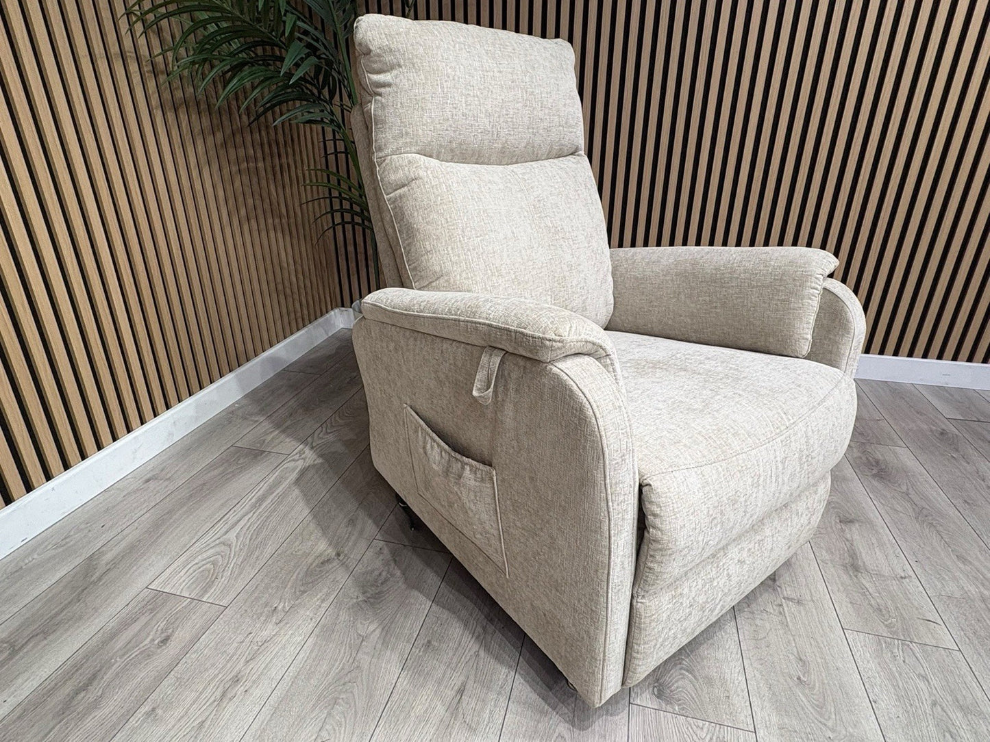 Furniture Village Fabric Rise & Recline Armchair, Linen - RRP £1299