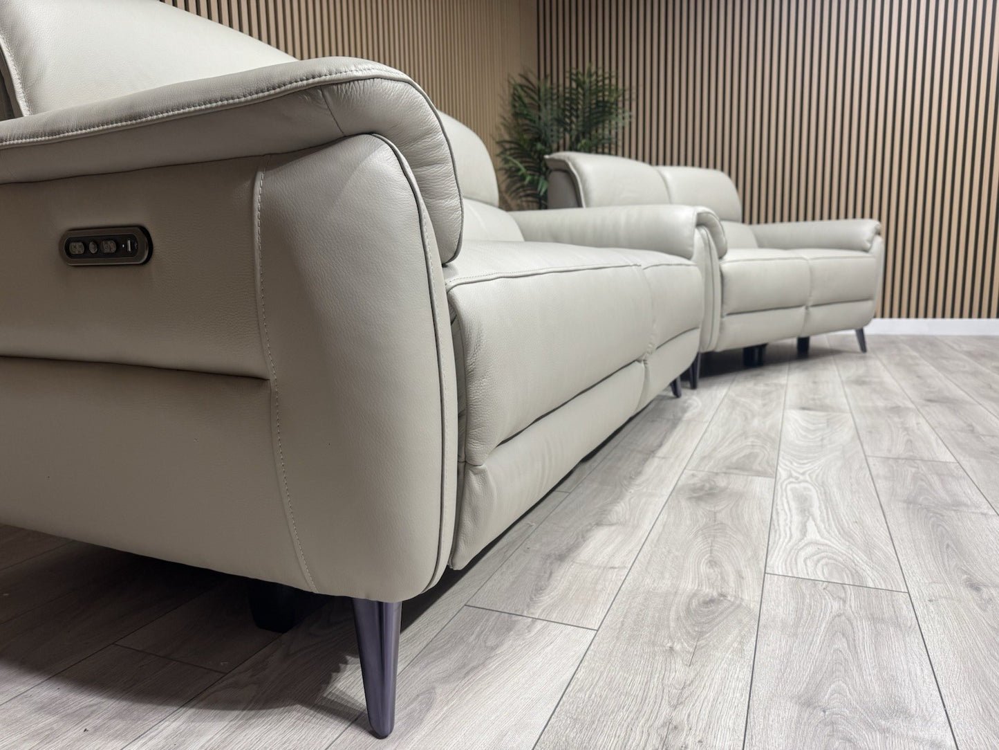 Furniture Village JUDE Style Leather 3 + 2 Seater Power Sofa Set - RRP £4,690