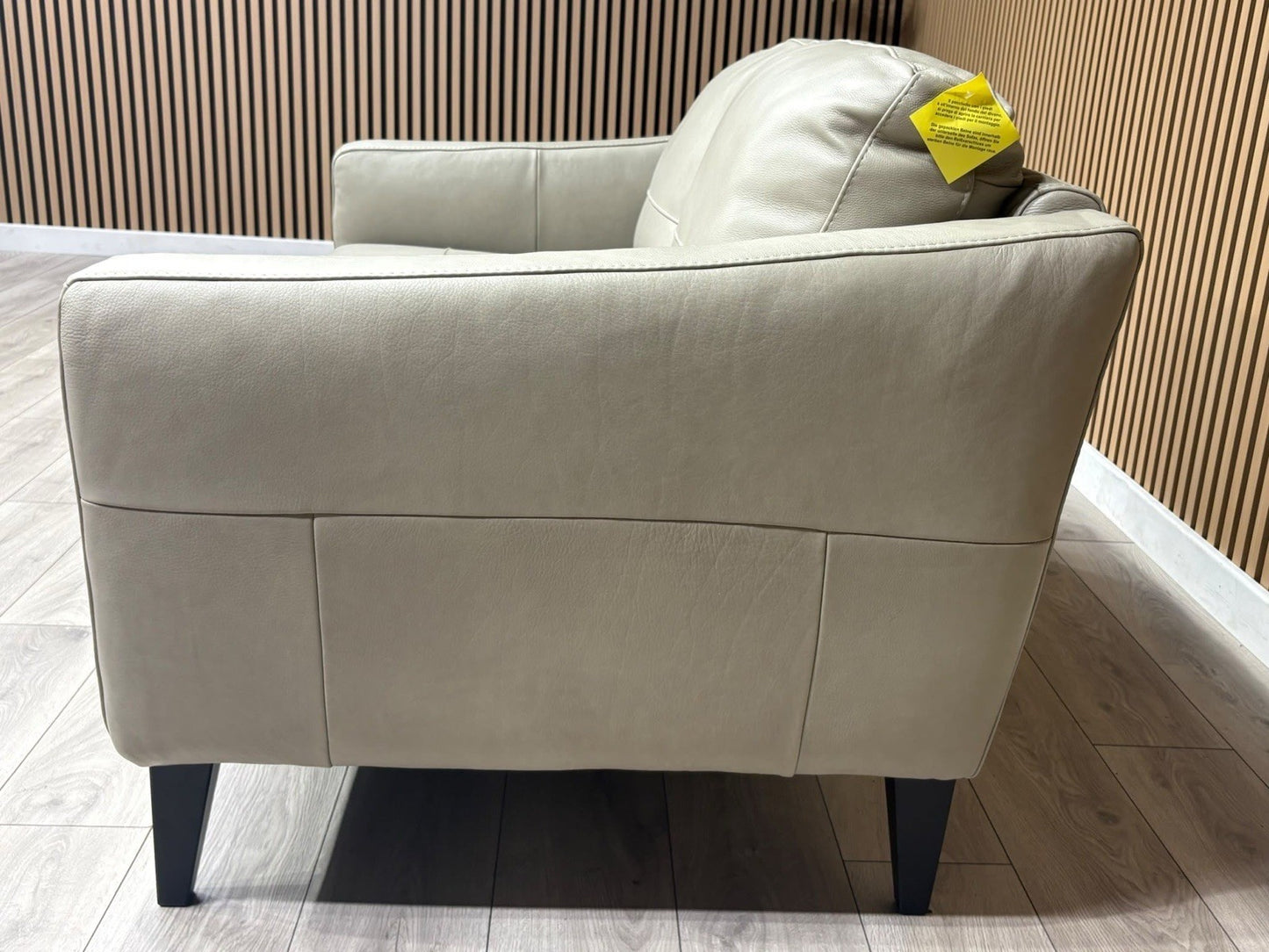 John Lewis BAILEY Style 2 Seater Stone Leather Sofa RRP £1695
