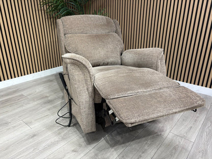 Furniture Village Fabric Rise & Recline Armchair, Mocha RRP £1499