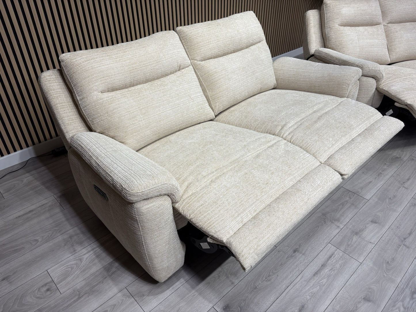 NAVONA 3 Seater + 2 Seater Fabric Sofa Set, Power Recliners - RRP £3,298