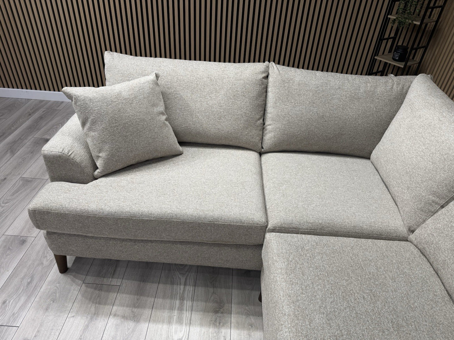 NEXT - Parker Fabric LHF Corner Sofa, Tweedy Chenille Mid Natural - RRP £2,275