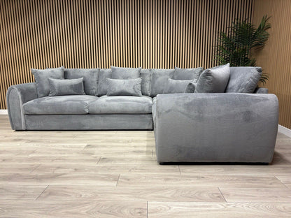 Sofology MARBLE ARCH Style Fabric RHF Corner Sofa, Grey - RRP £3,599