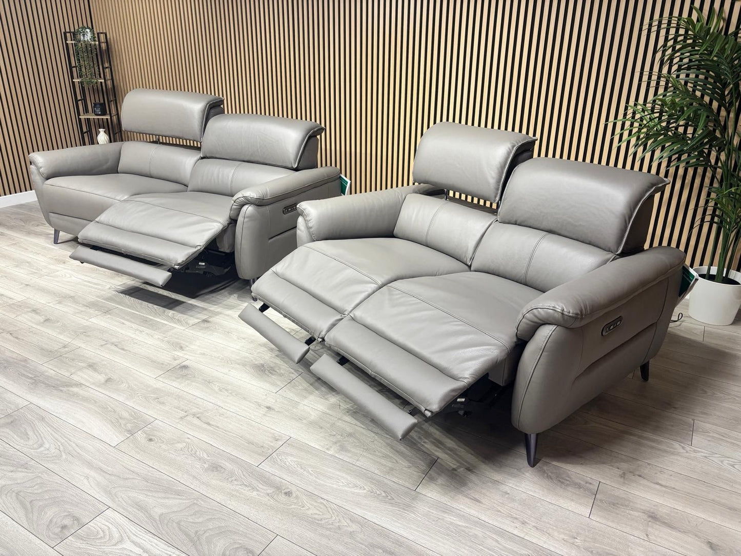 Furniture Village JUDE Style Leather 3 + 2 Seater Power Sofa Set - RRP £4,690