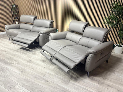 Furniture Village JUDE Style Leather 3 + 2 Seater Power Sofa Set - RRP £4,690