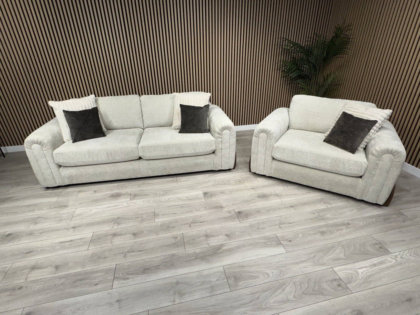 Charlie Marble Arch Style 3 Seater + Love Chair Fabric Sofa Set - RRP £3098