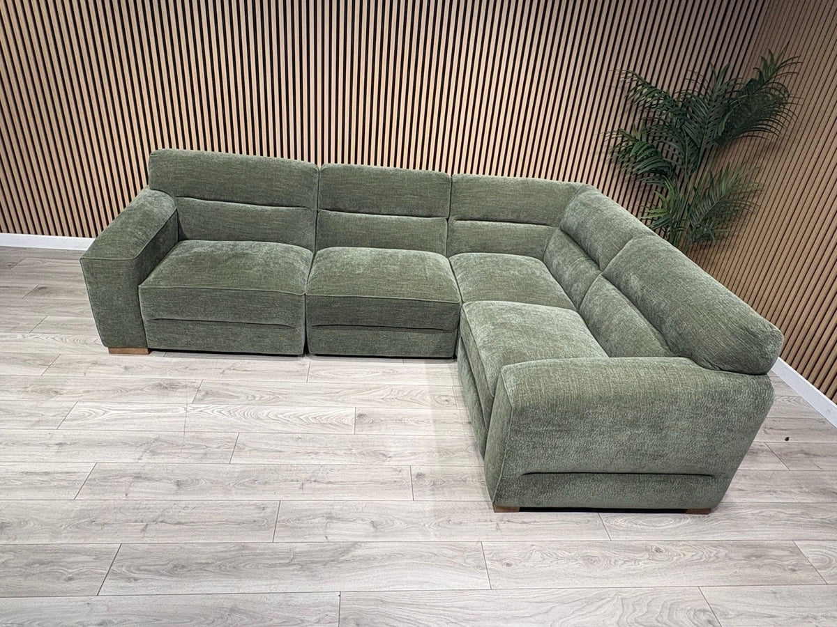 Denver Fabric Modular Corner Sofa ( RHF or LHF ), Dark Sage  - RRP £2399