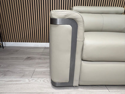 Sofology PLAZA style Leather 2c2 Power Recliner Sofa + Console - RRP £4699