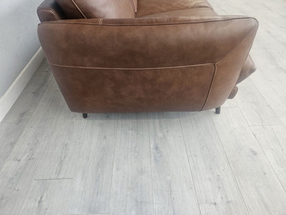Sofology ADLER Leather 4 Seater Curved Asymmetric Sofa - RRP £1,999