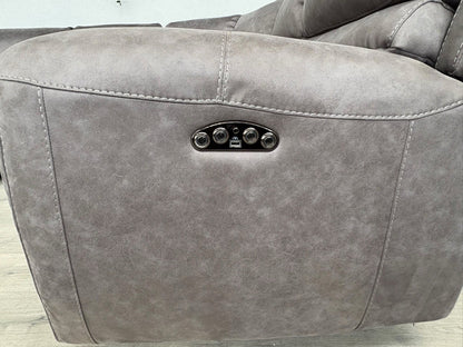F.V LINK Fabric Corner Chaise Power Sofa, READ DESCRIPTION - RRP £2795