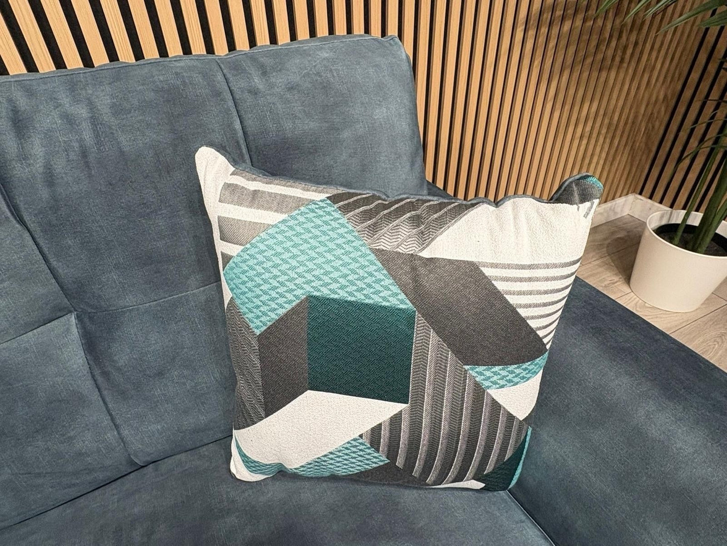 DFS - Studio Style 3 Seater + 2 Seater Power Sofa Set, Ocean Blue - RRP £2,978