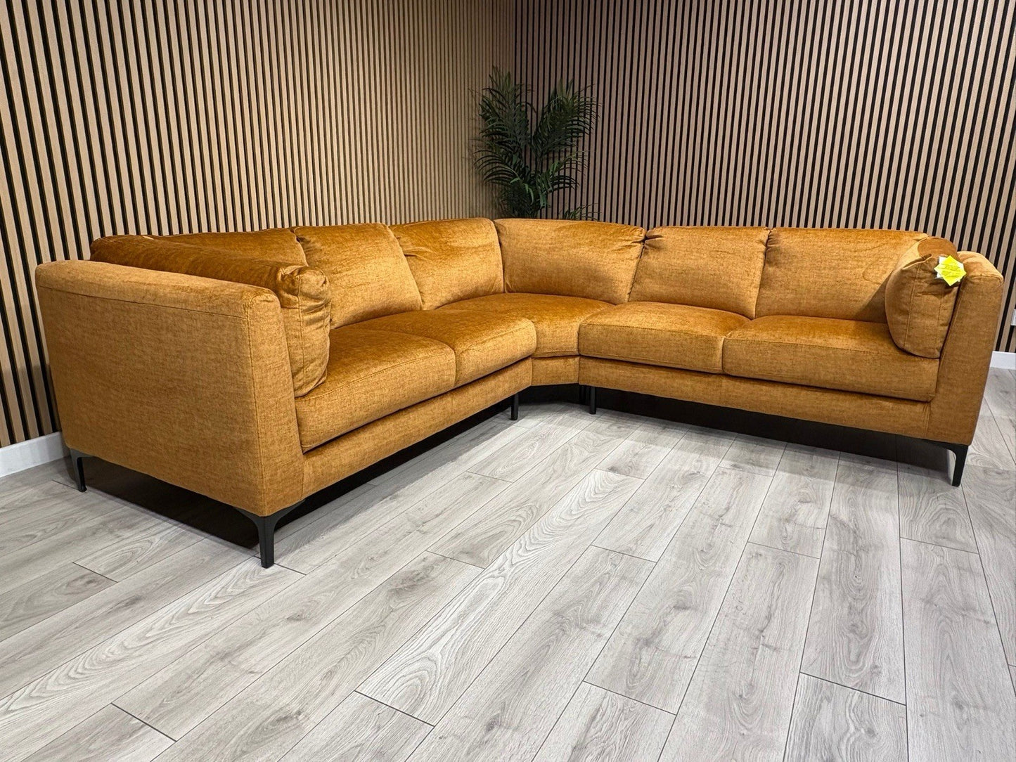 NEW Rene Fabric Corner Sofa, Amber - RRP £2495