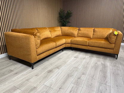 NEW Rene Fabric Corner Sofa, Amber - RRP £2495