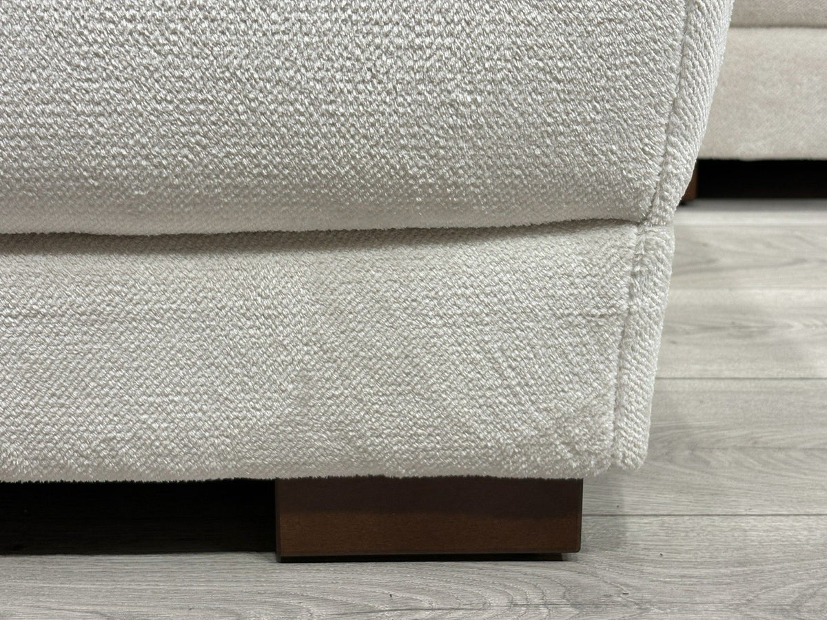 AZZURO Premium Fabric LHF Corner Chaise Sofa Bed with Storage, Cream RRP £1,799