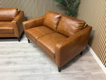 John Lewis BAILEY Style Leather 3 + 2 Seater Sofas, Armchair + Stool - RRP £4648