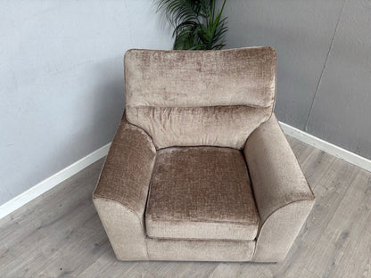 NEXT - Stamford Fabric Armchair, Plush Chenille Mid Natural - RRP £750
