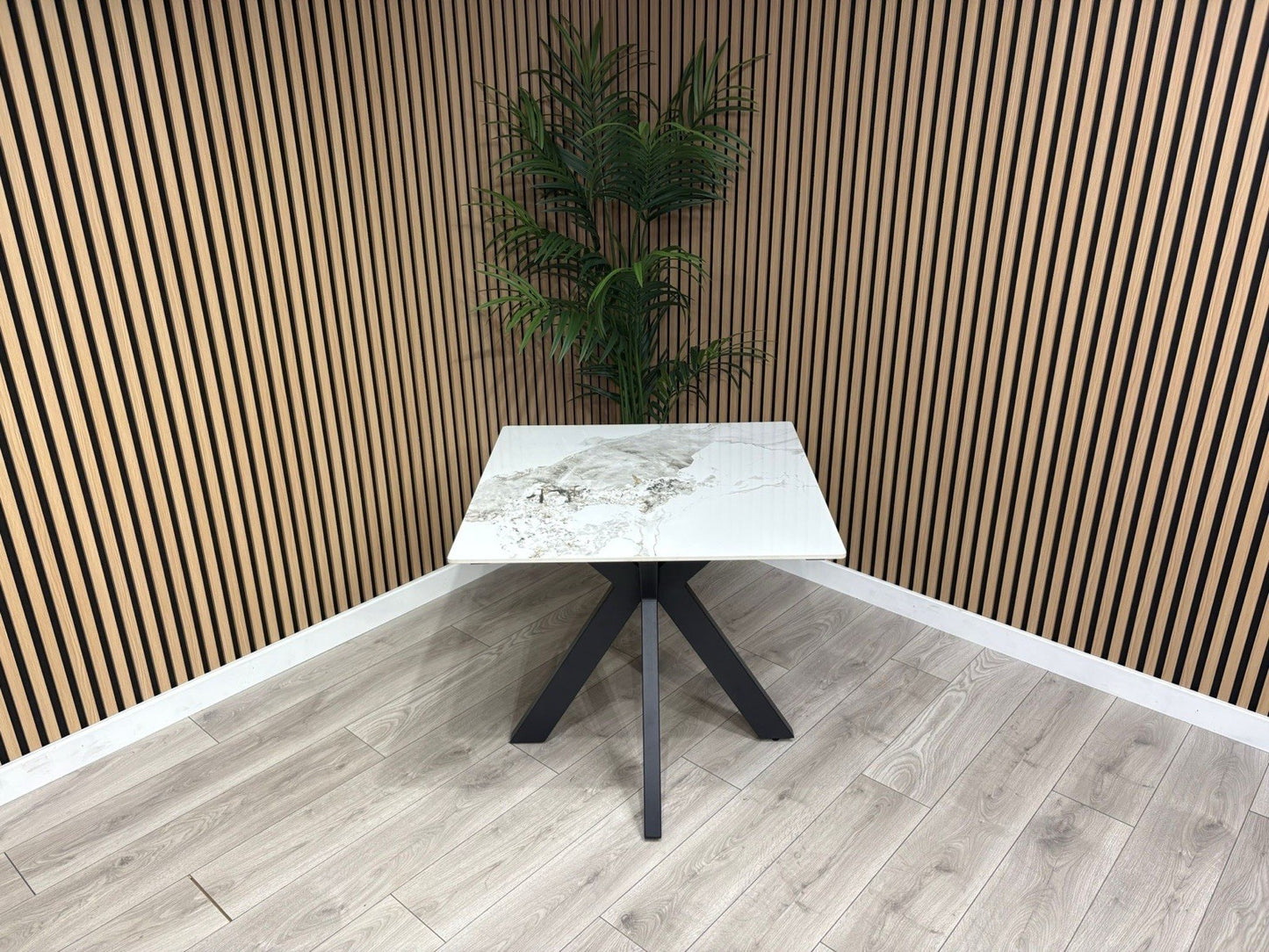 NEXT Sample - Crete Marble Effect Square Dining Table - RRP £699