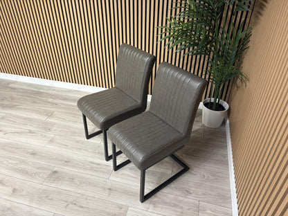 NEXT Sample - RIGA Industrial leather dining chairs