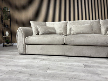 Sofology MARBLE ARCH Style Fabric RHF Corner Sofa, Mocha - RRP £3,599