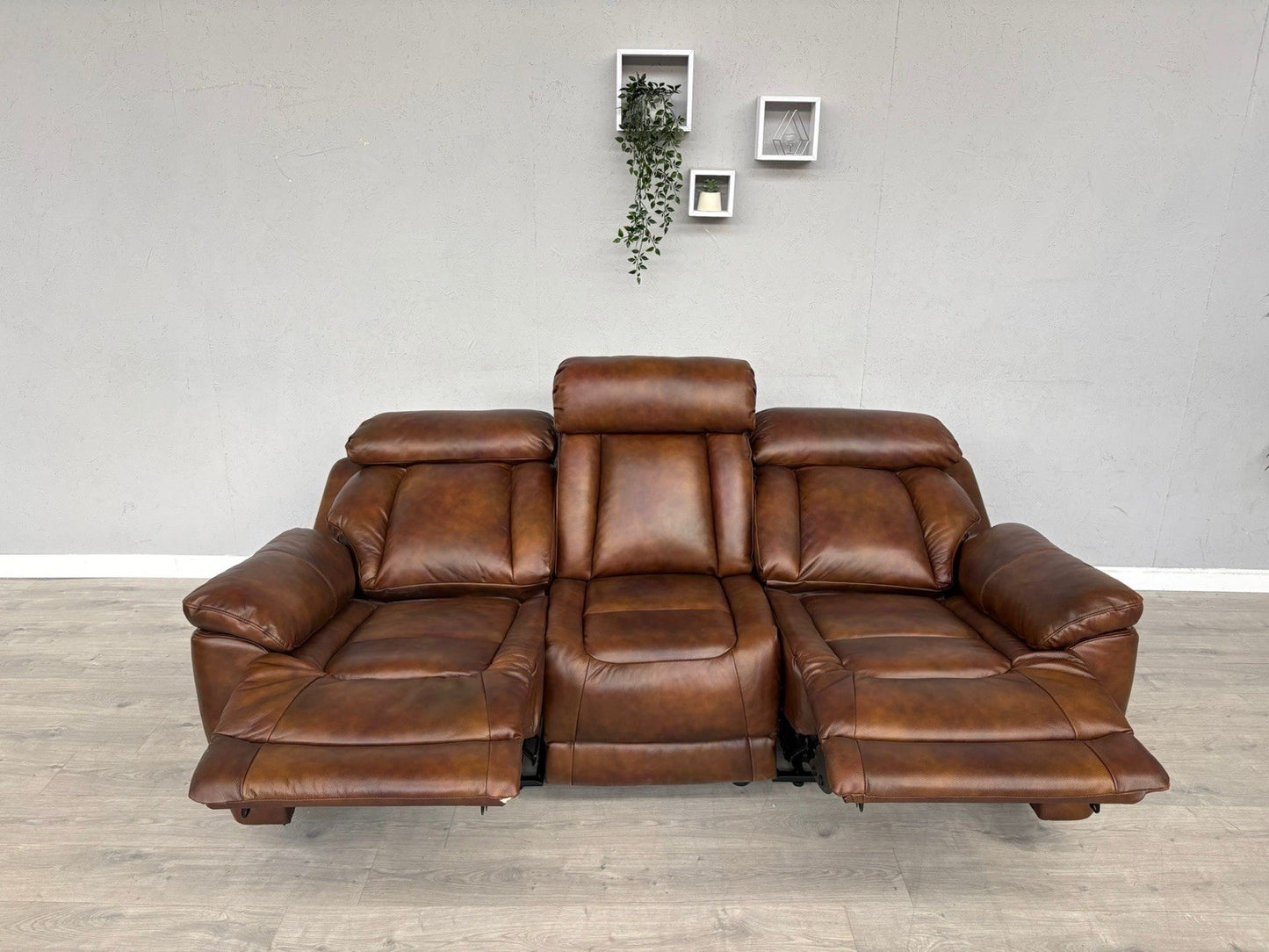 DFS Bravado Leather 3 Seater Sofa, Power Recliners, Fold Down Table - RRP £1,999