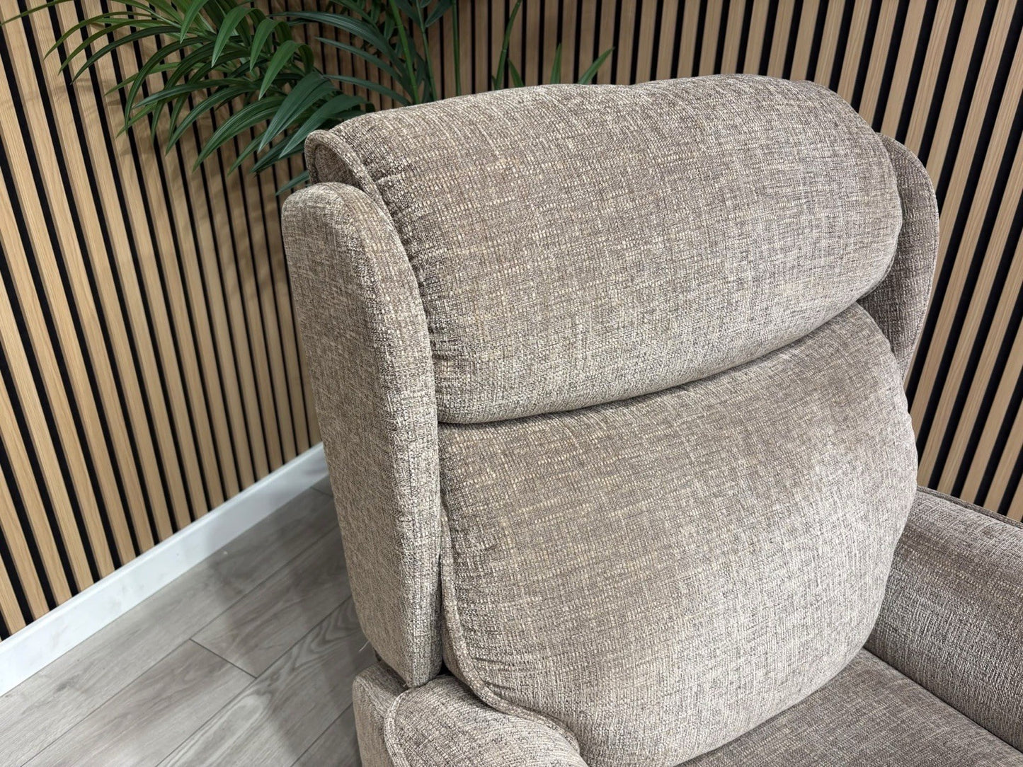 Furniture Village Fabric Rise & Recline Armchair, Mocha RRP £1499