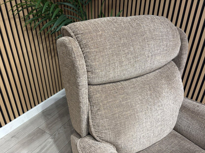 Furniture Village Fabric Rise & Recline Armchair, Mocha RRP £1499