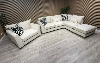 F.V Mariah Style Corner Sofa & Love Chair - Different Combinations Available