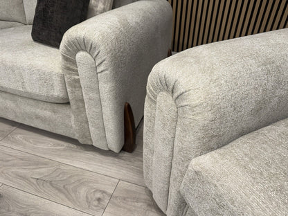 Charlie Marble Arch Style 3 Seater + Love Chair Fabric Sofa Set - RRP £3098