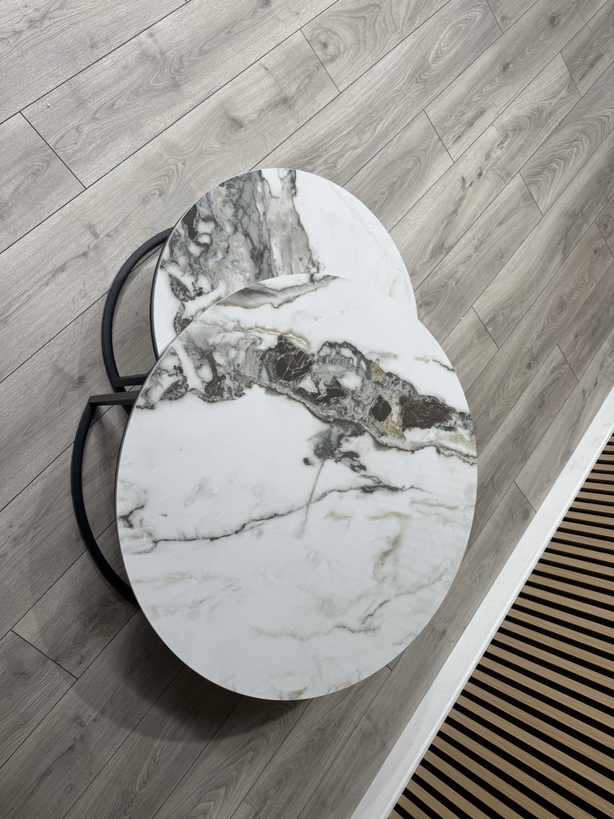 Furniture Village - Yoyo Nest Of Round Coffee Tables, White  - RRP £569