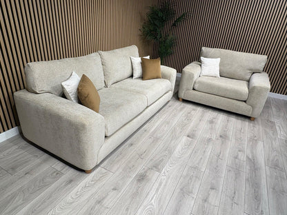 DFS Sample Enzo Fabric 3 Seater Sofa + Love Chair Set RRP £2599