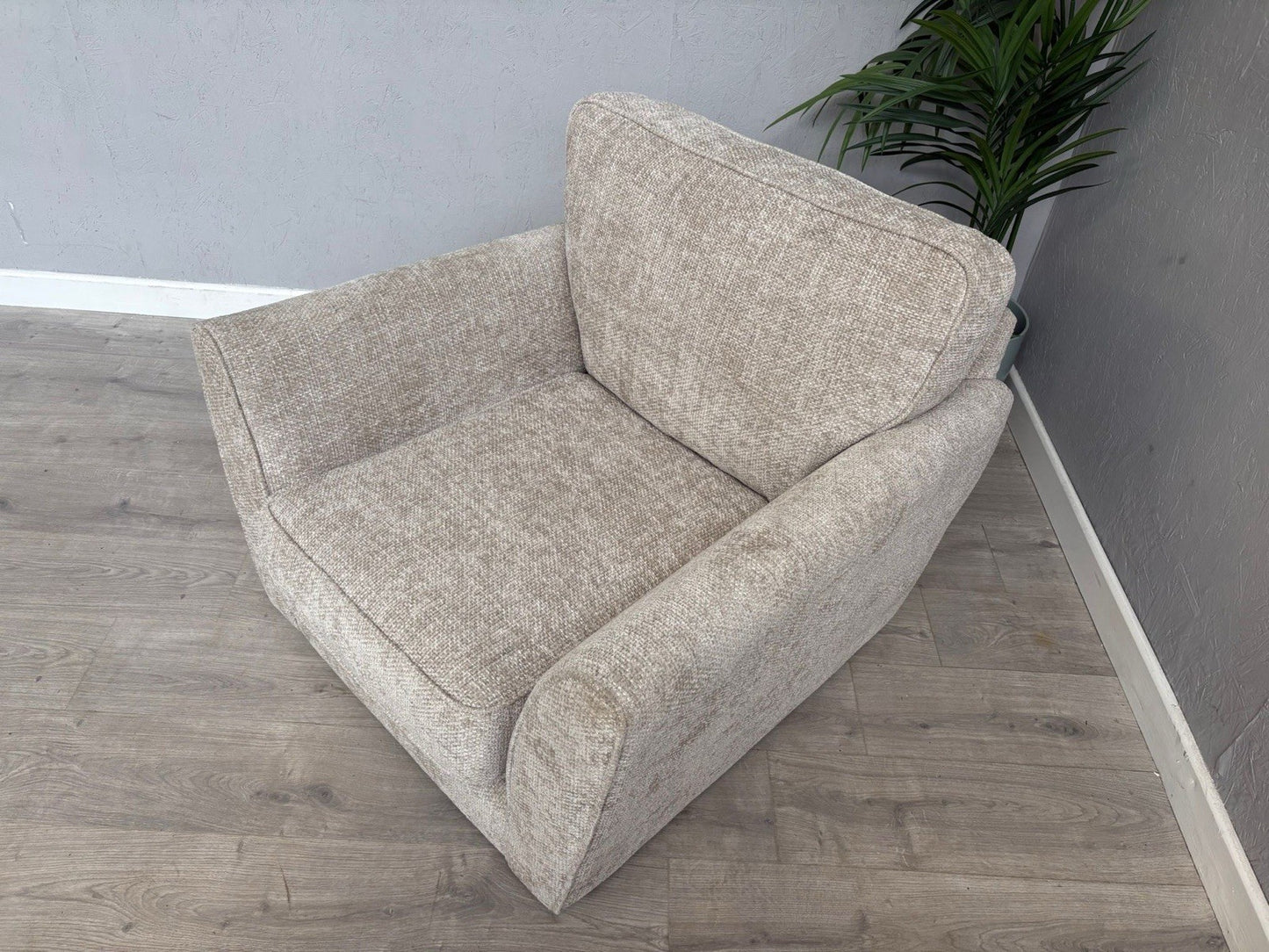 Furniture Village TABITHA Fabric Chair Armchair, Stone - RRP £995