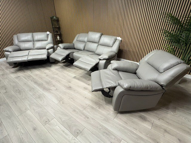 KNOLE Grey Leather Power Recliner Sofa/Chair - Different Combinations Available