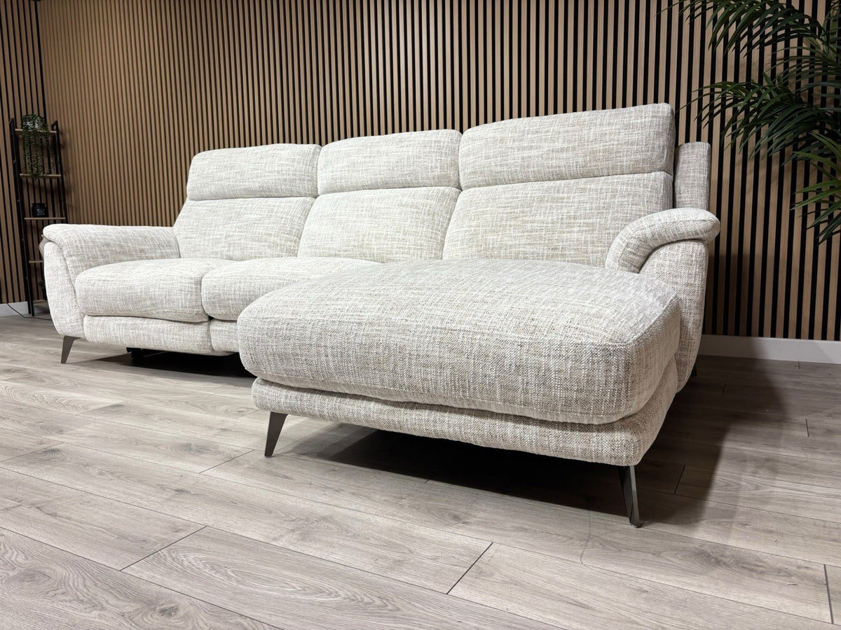 Furniture Village ECLIPSE Fabric Power Recliner RHF Chaise Corner Sofa RRP £2245