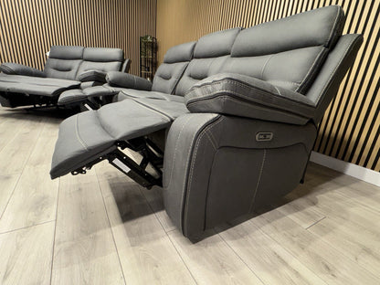 DFS Eiger Style Fabric 3+2 Seater Power Sofa Set RRP £2788