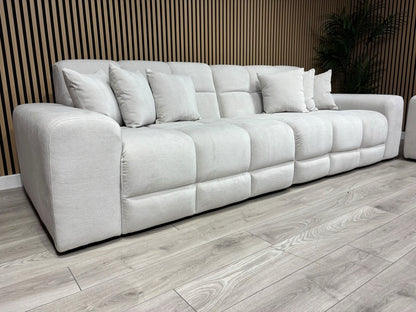 EVE CLOUD Large Fabric 4 Seater Sofa + Armchair, Natural - RRP £2,998