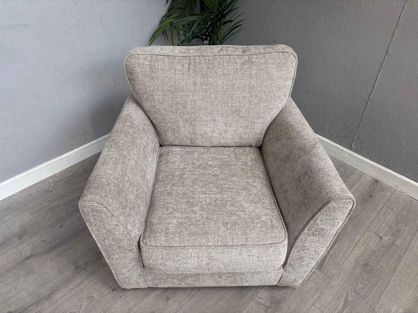 Furniture Village TABITHA Fabric Chair Armchair, Stone - RRP £995
