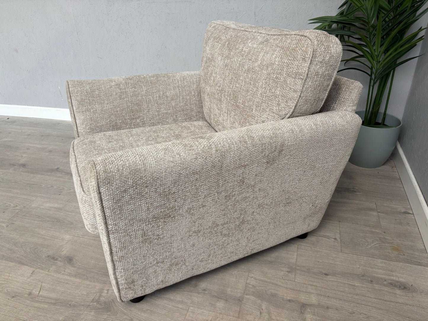 Furniture Village TABITHA Fabric Chair Armchair, Stone - RRP £995