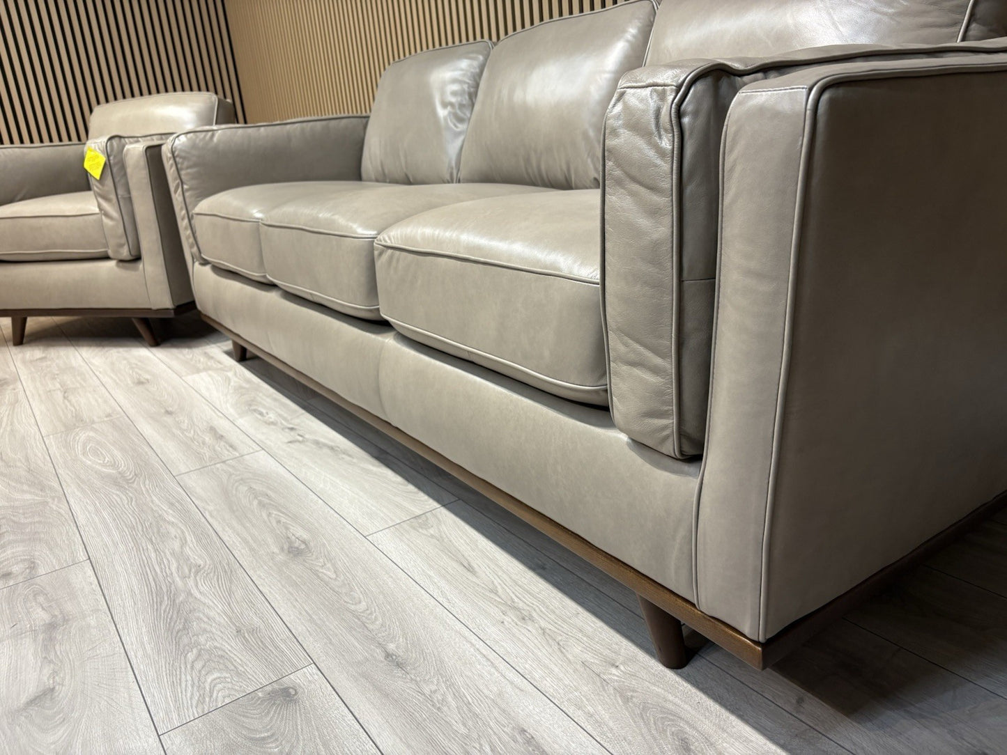 John Lewis Sample VALENCIA 3 Seater + Armchair Leather Sofa Set - RRP £4,198