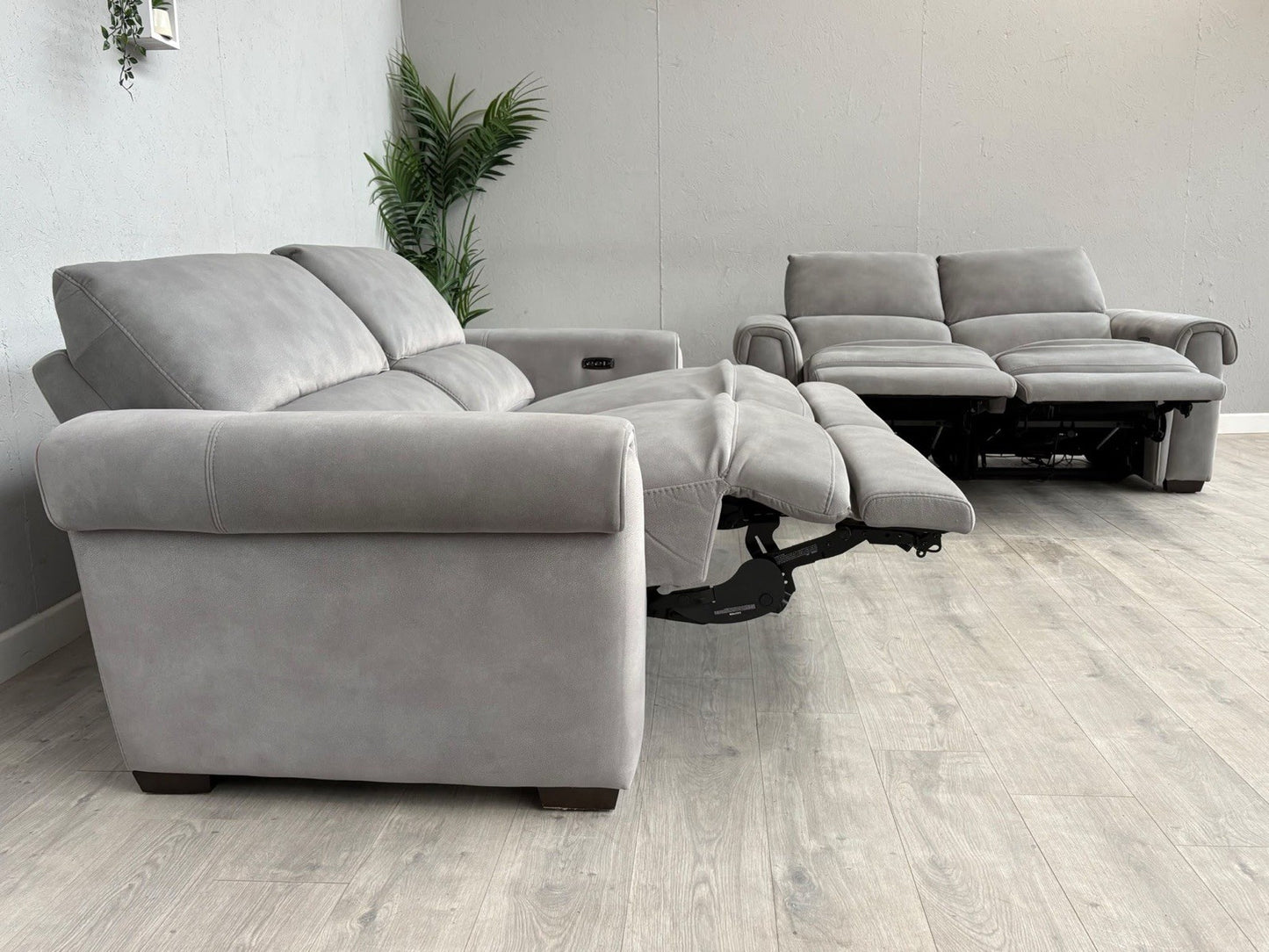 Furniture Village NIXON Fabric 3+2 Seater Power Recliner Sofa Set - RRP £2,290