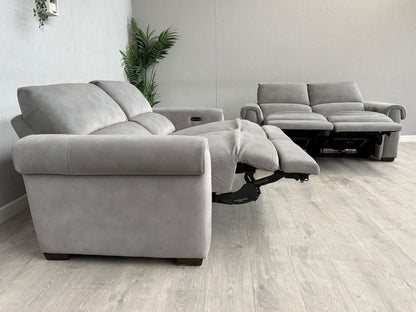 Furniture Village NIXON Fabric 3+2 Seater Power Recliner Sofa Set - RRP £2,290