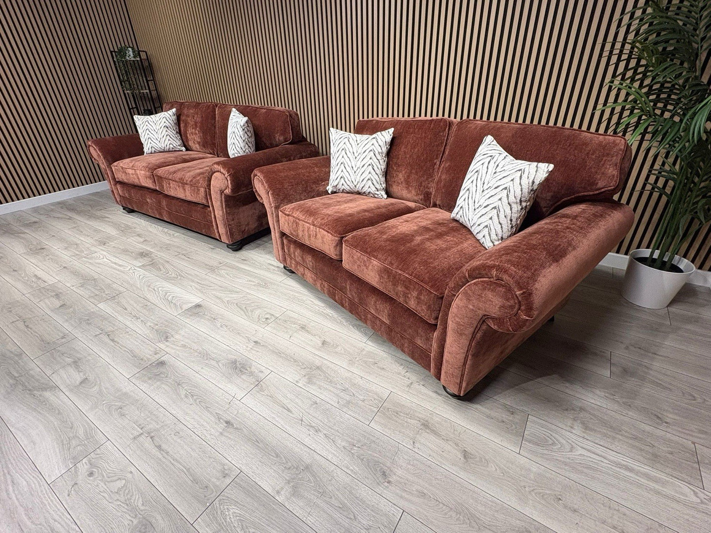 New BLENHEIM Fabric 3 Seater + 2 Seater Sofa Set - RRP £2990