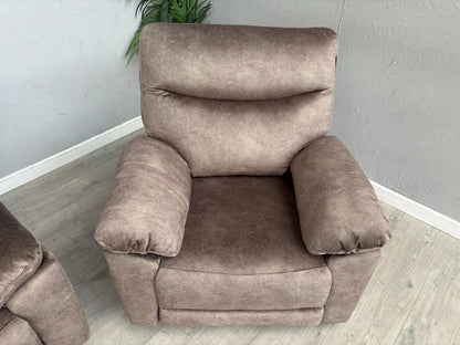 DFS - FAXON Fabric 3 Seater Sofa + Armchair, Power Recliner Sofa Set - RRP £1548